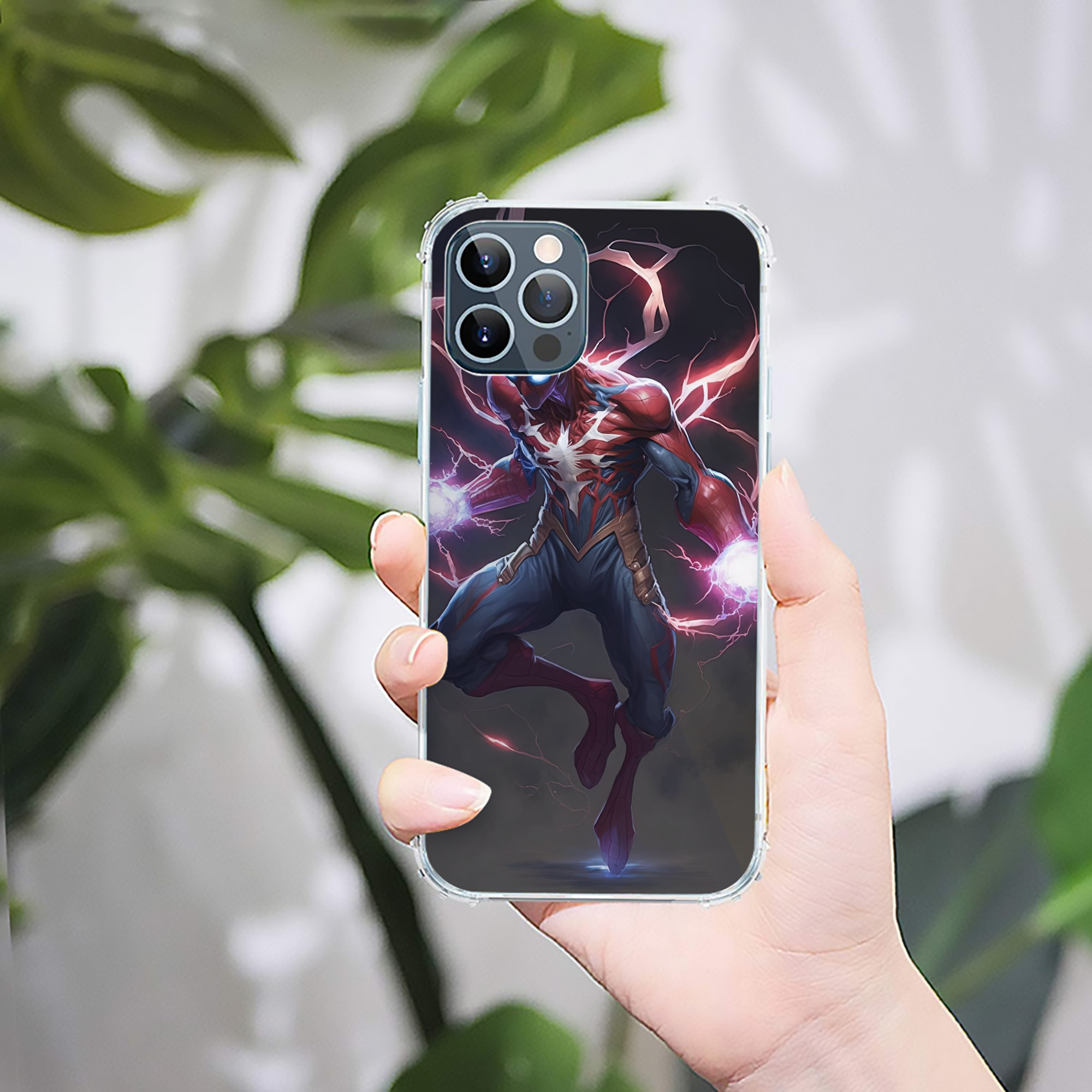 （画像用） Spider Man スパイダーマン 【iPhone 12シリーズ対応】透明スマホケース（クリアソフトケース）
